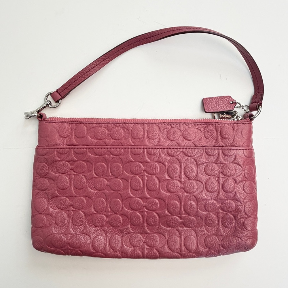 Coach Signature Embossed Pebble Leather Bag - Picture 3 of 7